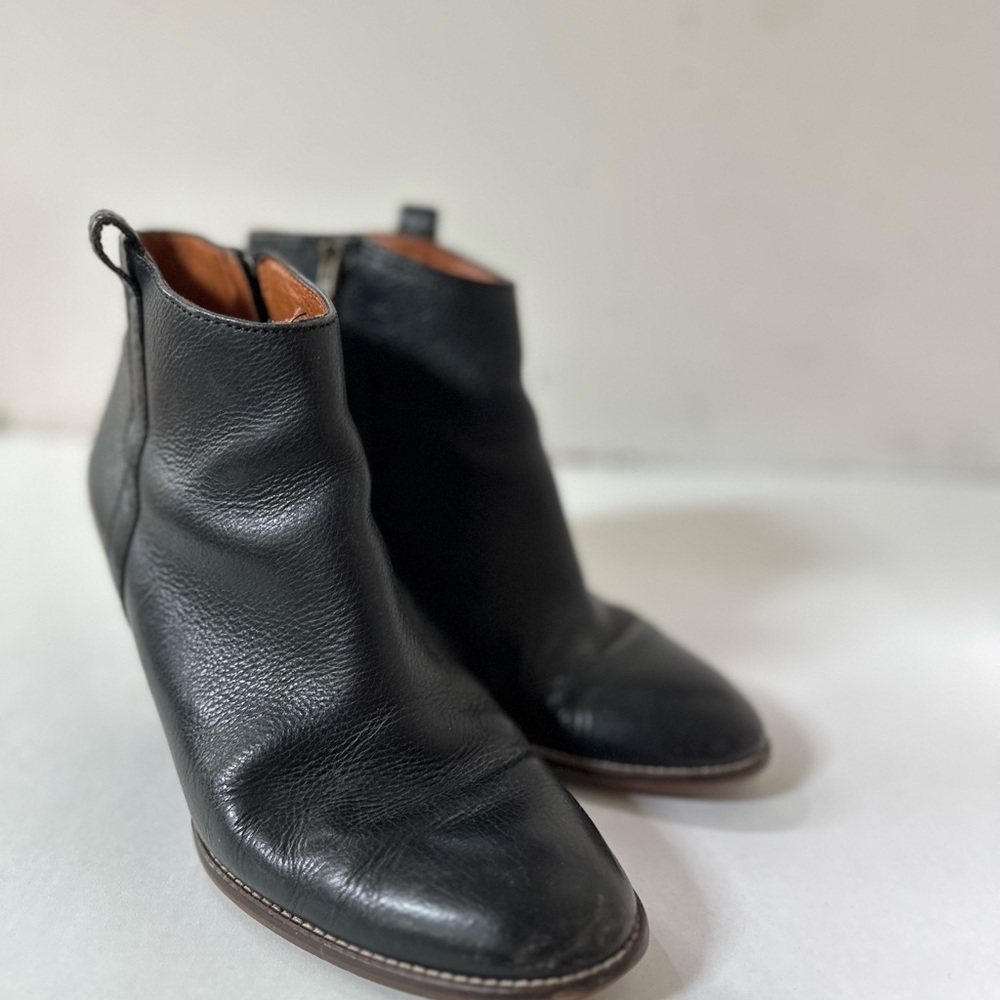 Madewell Billie Ankle Boot Black Leather Bootie Size 8